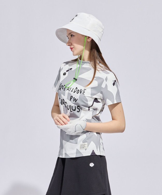 PW CIRCULUS 【手洗い洗濯可 / 小さくたためる】【UNISEX】ポケッタブルバケットハット 2026年モデル ゴルフ ホワイト系