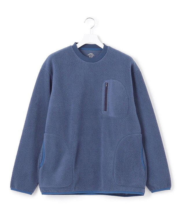 J.PRESS YORK STREET 【UNISEX】フリース クルーネックプルオーバー ブルー系
