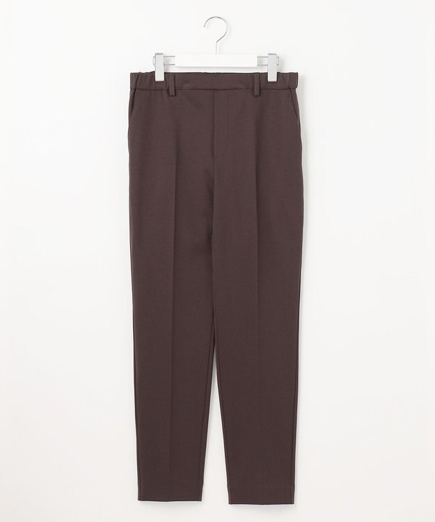 自由区 【撥水加工・洗える】ライトモクロディテーパード パンツ ダークブラウン系