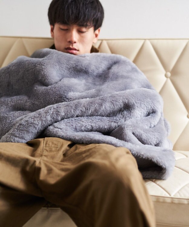 LOOM&SPOOL SRN2メリノウール毛布ハーフ グレーGY