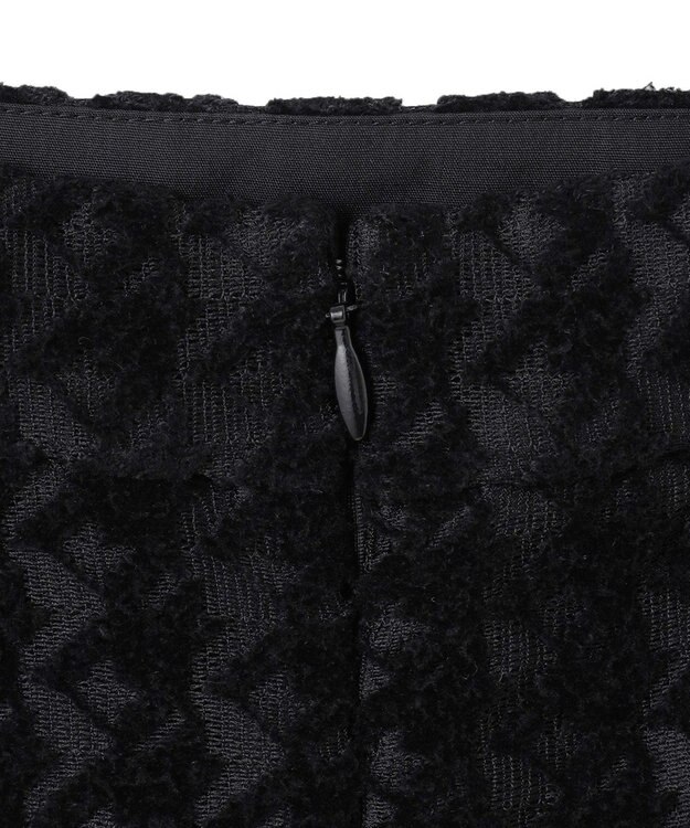 ICB L ハウンドトゥースフロッキーレース スカート ブラック系