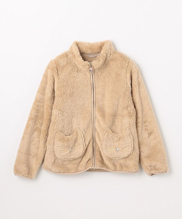 ANY KIDS 【ドッキング可能】ネコボアブルゾン ベージュ