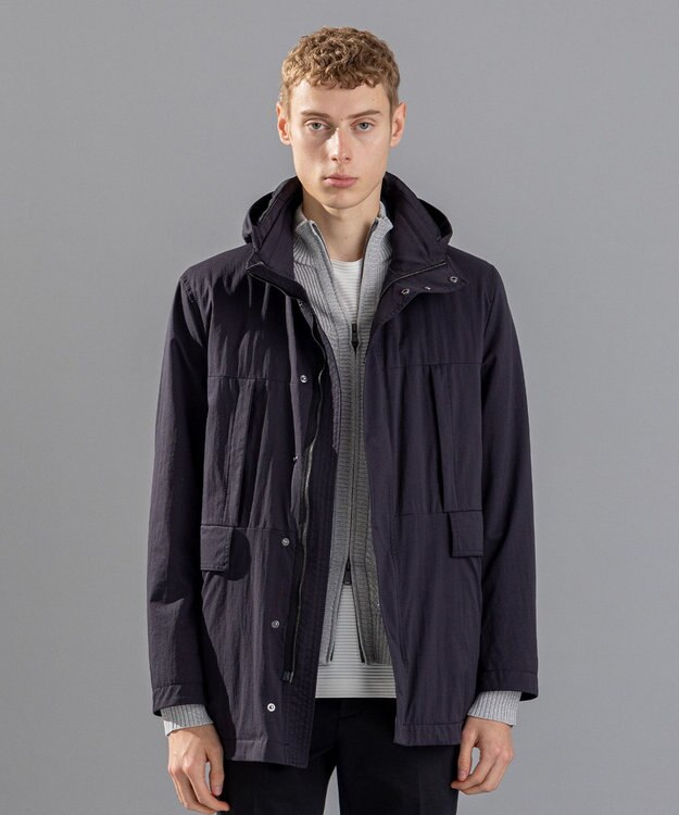 JOSEPH HOMME ドライツイルストレッチ　フードコート ブラック系