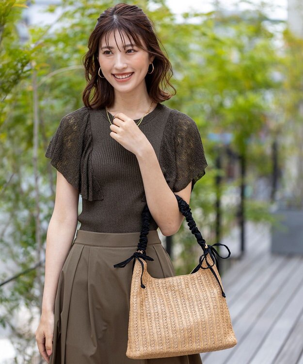 ANY SIS シャーリングサマー バッグ ベージュ