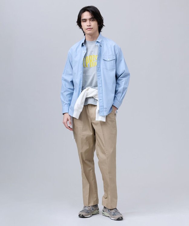 J.PRESS MEN 【J.PRESS ORIGINALS】【UNISEX】Cotton Jersey J.PRESS Logo T-Shirt ライトグレー系