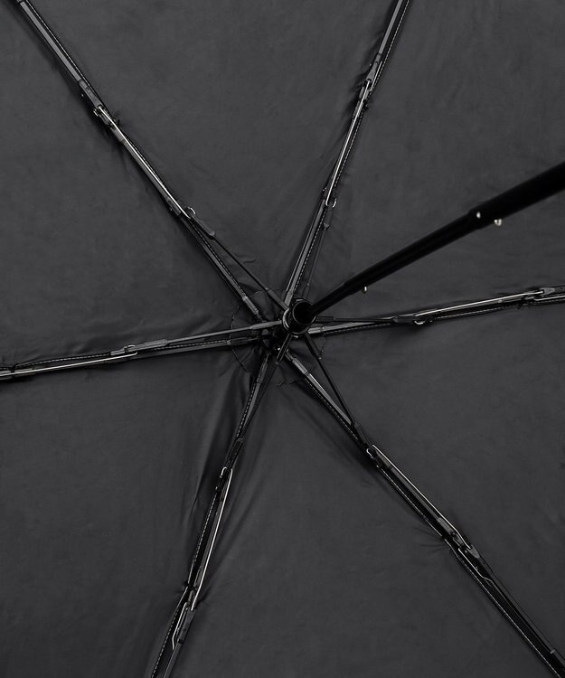 23区 【晴雨兼用/UVカット】ボーダーチェーン柄 折り畳み傘 ライトグレー系