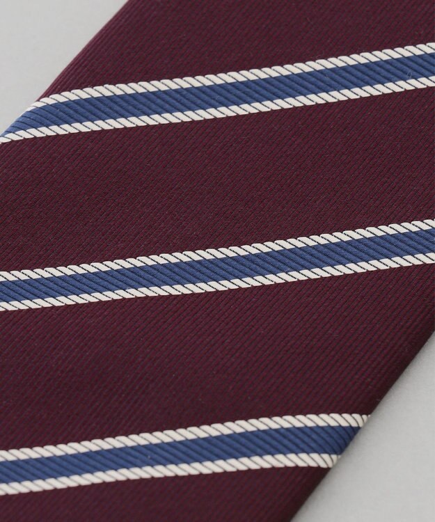 GOTAIRIKU 【日本製】シルク ネクタイ_レジメンタル ワイン系1