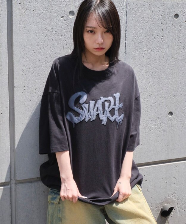 WEGO 【ユニセックス着用ITEM】ワッペンロゴドロストBIG　T（SS） ブラック