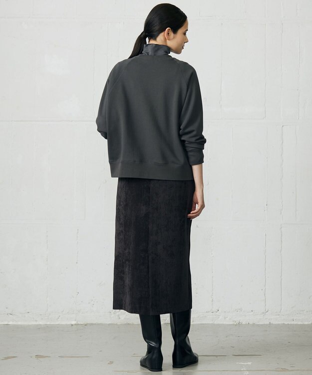 自由区 L クリアループバックレタリング スウェット スレート