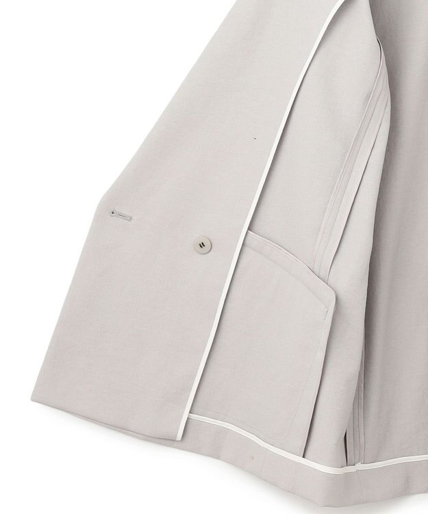 ICB 【セットアップ対応・洗える】 LooseWeave ダブルブレストジャケット トープ系