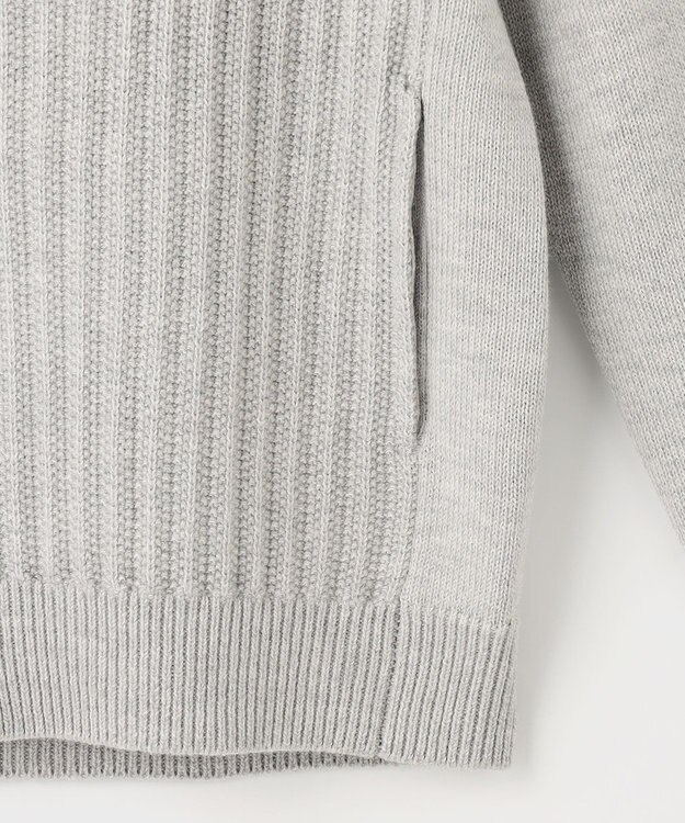 JOSEPH ABBOUD 【イージーケア】コットンバルキーニットブルゾン ライトグレー系