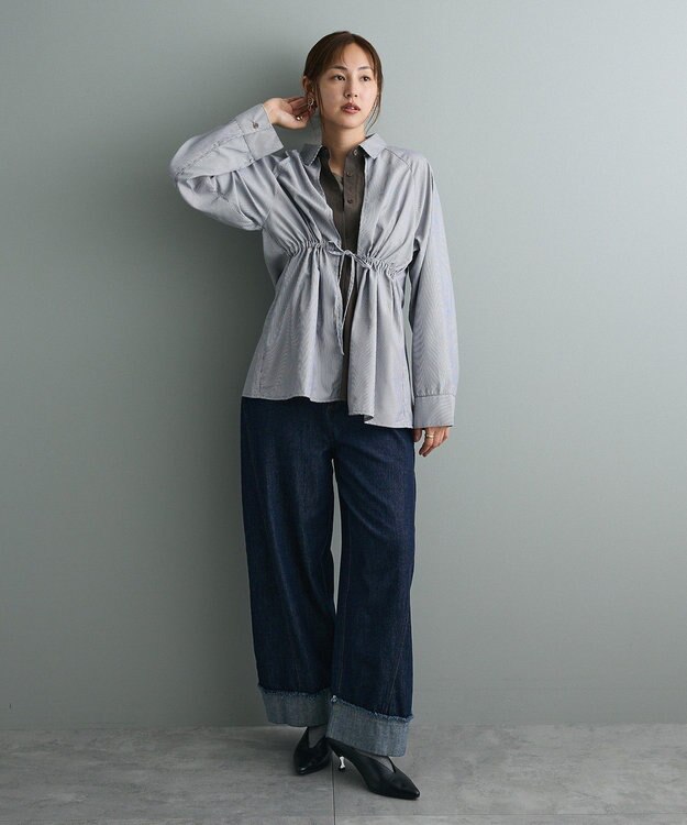 CRAFT STANDARD BOUTIQUE レイヤードライクシャツ Charcoal Gray