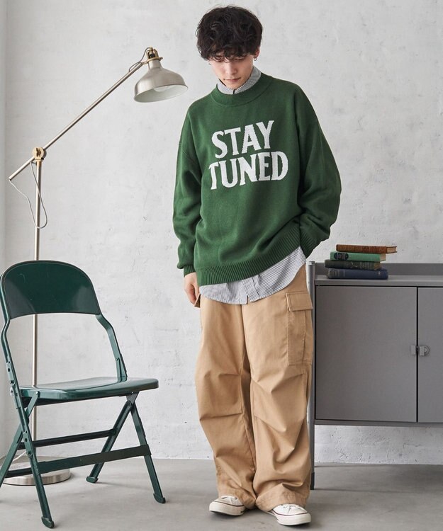 WEGO オーバーフィットジャガードプルオーバー 柄3