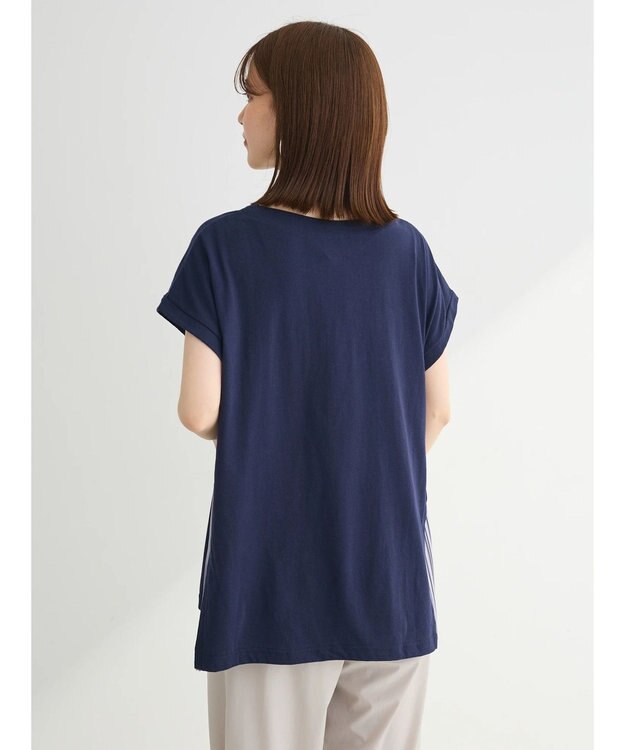 Green Parks 脇プリーツドッキングチュニック Navy