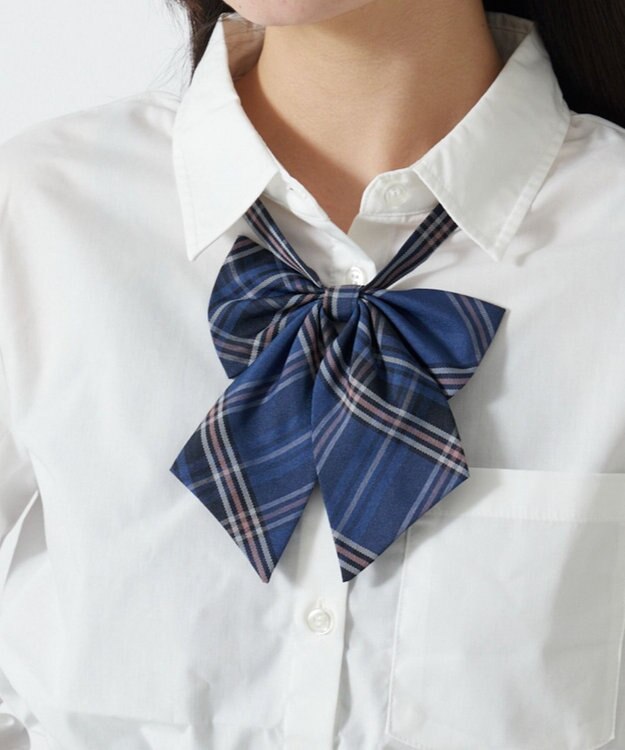 WEGO 【SCHOOL ITEM】チェックスクールリボン ブルーチェック2