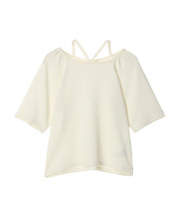 earth music&ecology ポコポコホルタープルオーバー Ivory