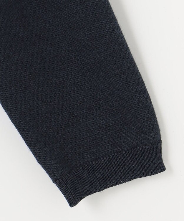 JOSEPH ABBOUD 【オーガニックコットン】JOE COTTONエアーパールリブ ニット ダルブルー系