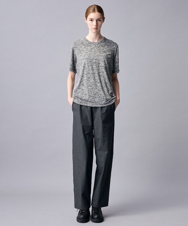 JOSEPH ABBOUD MOUNTAIN 【ゆったり】ランダムスラブリップ アウトドア Tシャツ グレー系