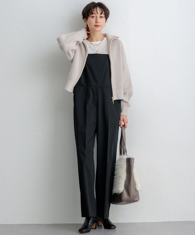 23区 【大好評素材/洗える】コットンベアジャージー ロング Tシャツ ホワイト系