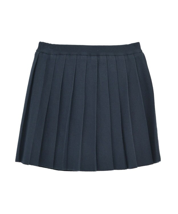 earth music&ecology ニットプリーツスカート Dark Navy