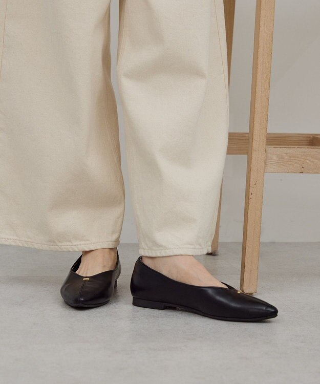 AMERICAN HOLIC 【整履き】フラットパンプス Black