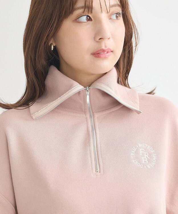 earth music&ecology ハーフＺＩＰプルオーバー Pink