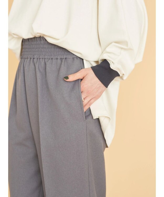 AMERICAN HOLIC ウエストイージーストレートパンツ Gray Mixture