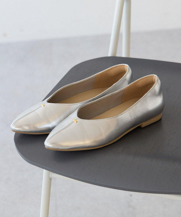 AMERICAN HOLIC 【整履き】フラットパンプス Silver