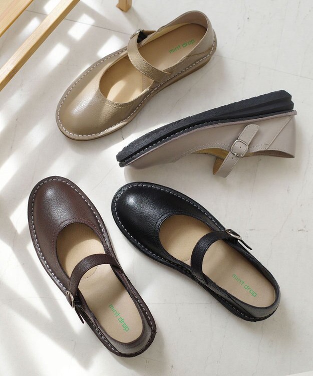 Pointer 本革 超軽量カジュアルシューズ ブラック