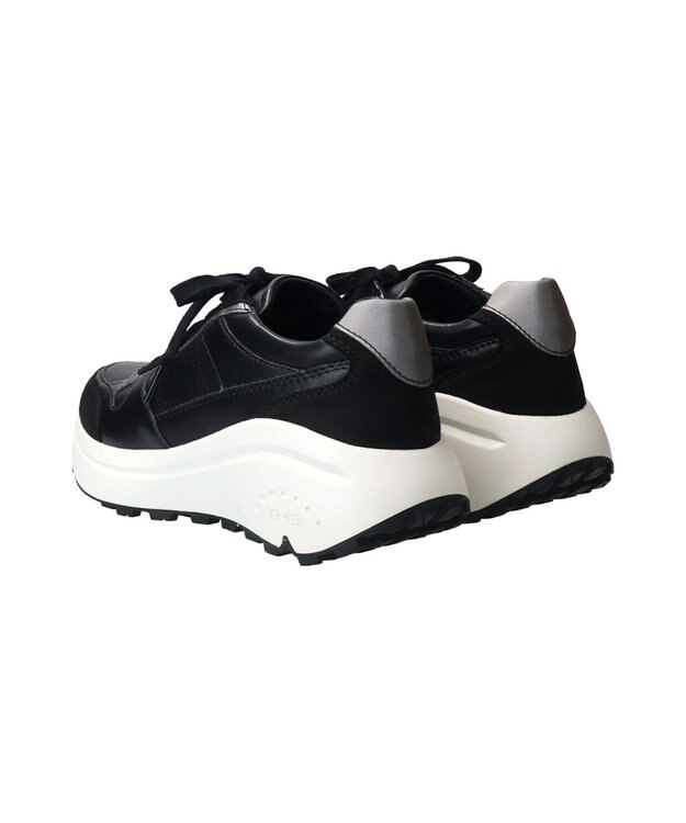 INTER-CHAUSSURES 【BUSSOLA】厚底レースアップスニーカー ブラックコンビ