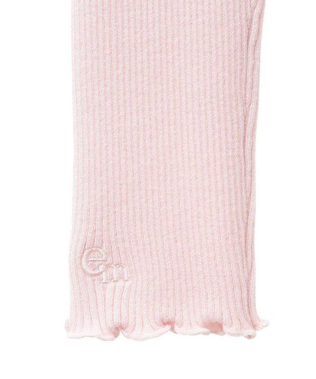earth music&ecology 袖口刺繍リブニットプルオーバー Light Pink