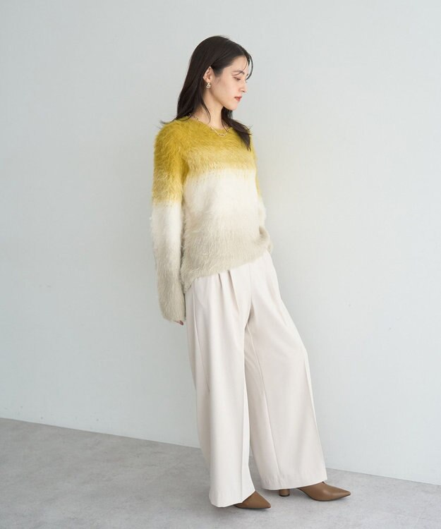 YECCA VECCA グラデーションシャギーニット Yellow