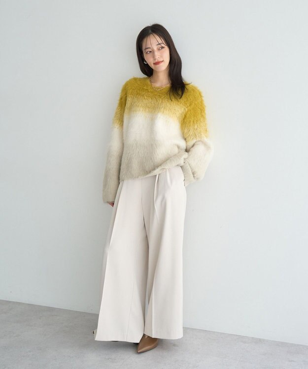 YECCA VECCA グラデーションシャギーニット Yellow