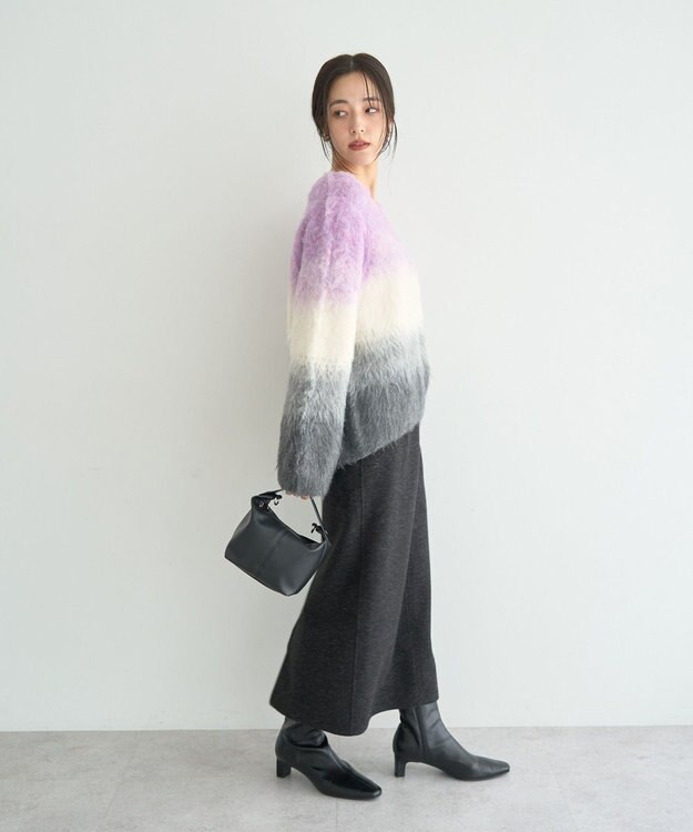 YECCA VECCA グラデーションシャギーニット Lavender