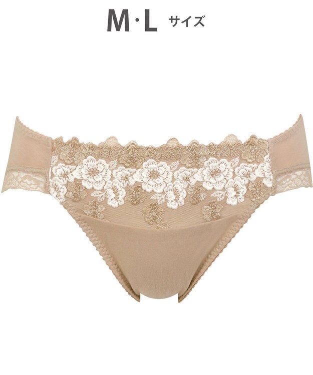 Wing ショーツ KB2060とペア 綿混素材（身生地部） やさしいはきごこち ナチュラルアップブラ はきこみ丈あさめ KF3360 ウイング／ワコール ベージュ