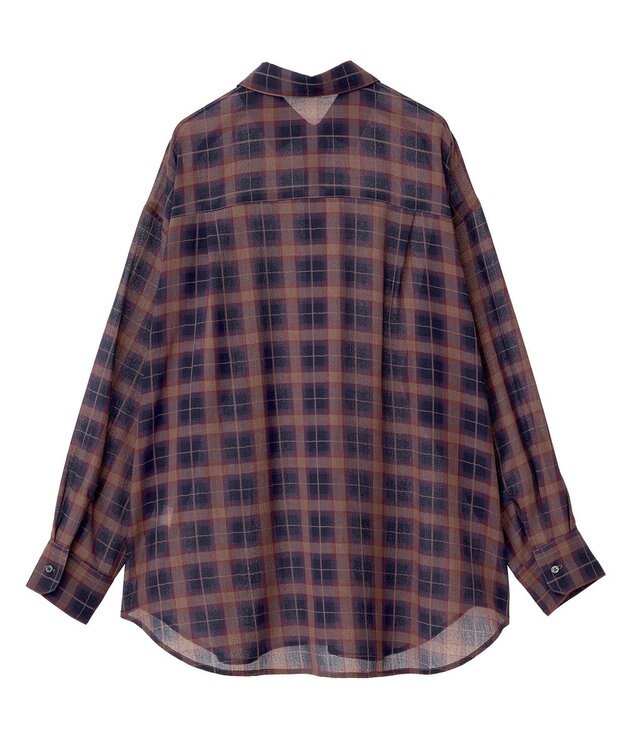 Green Parks カシュクールシアーシャツ Navy