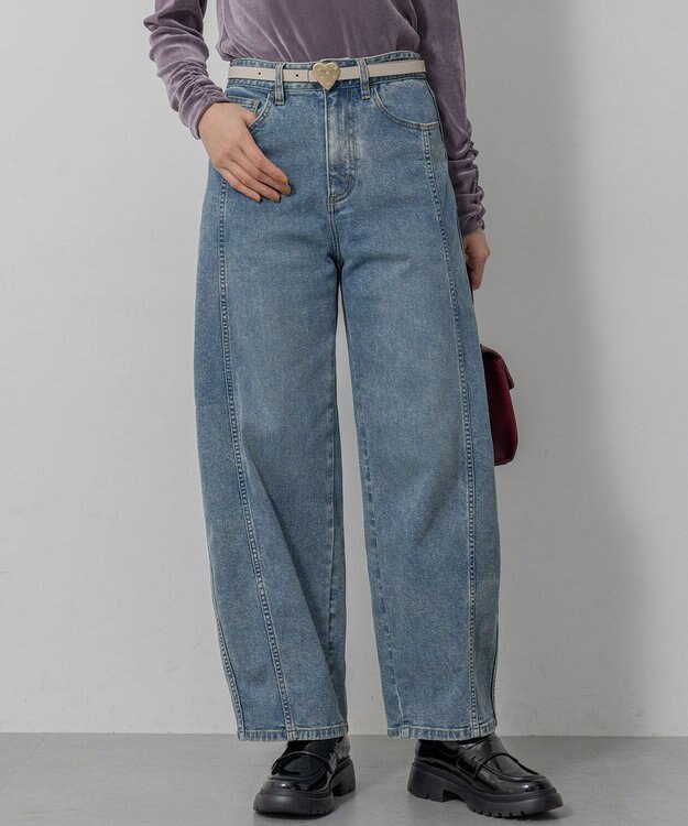 組曲 【加藤ローサさん着用】ボリュームスタッズローファー ブラック系