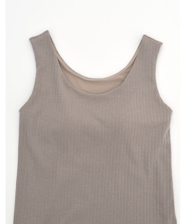 Wing カップ付きノースリーブ　【シンクロブラトップ　リブタイプ】　ラクしてきれいなシルエット　ウイング／ワコール　ET1171 ブラウン