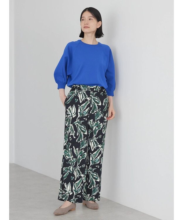 AMERICAN HOLIC Ｆｌｏｗｅｒプリントリラックスパンツ Black