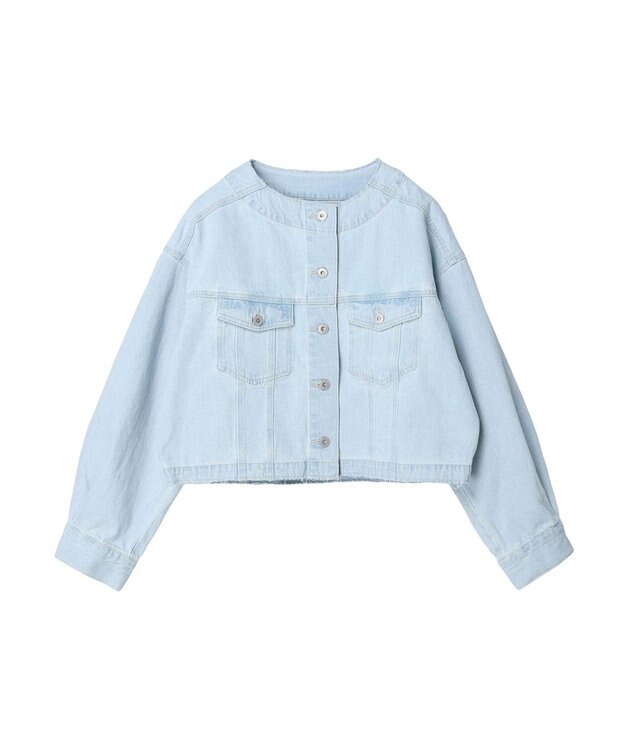 earth music&ecology ノーカラーＧジャン Light Indigo