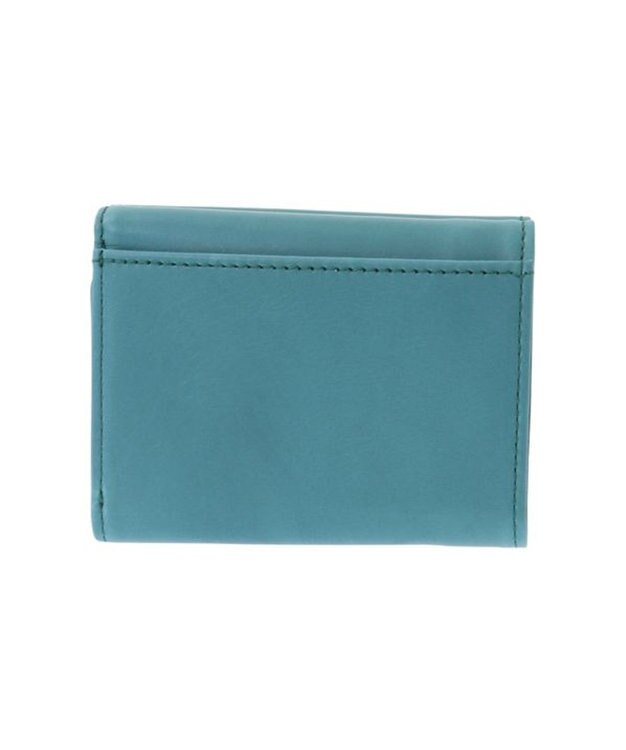 genten ピア ボックス3つ折り財布 ブルーグリーン