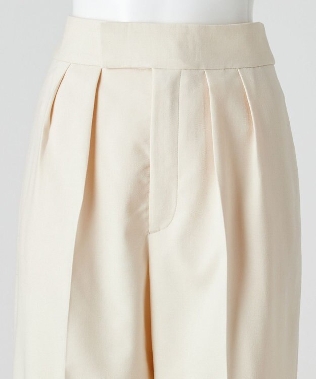 23区 S 【エステータ】ウールダブルクロス ワイドパンツ アイボリー系