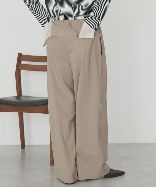 AMERICAN HOLIC 【イージーケア】ベイカーリラックスパンツ Beige