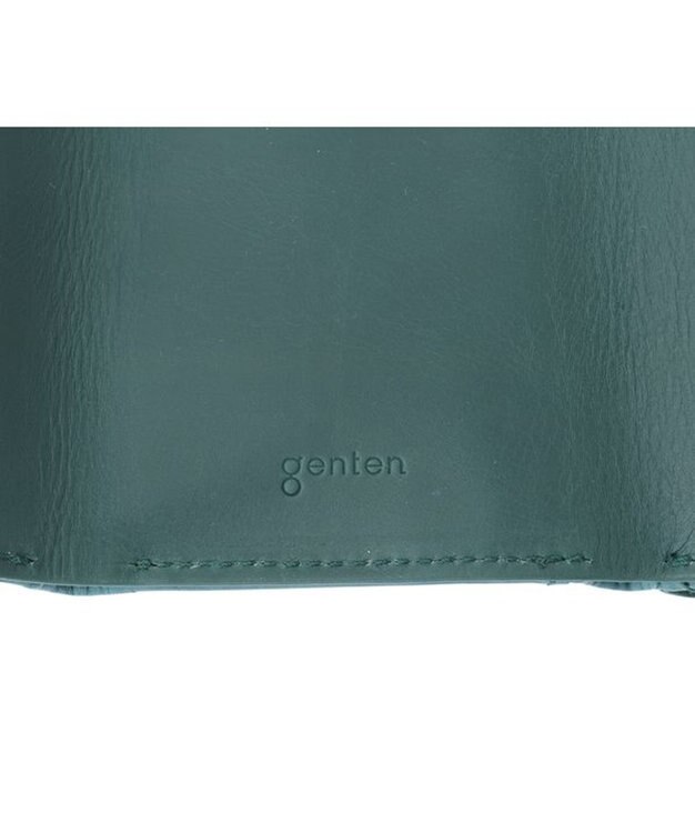 genten ピア ボックス3つ折り財布 ブルーグリーン
