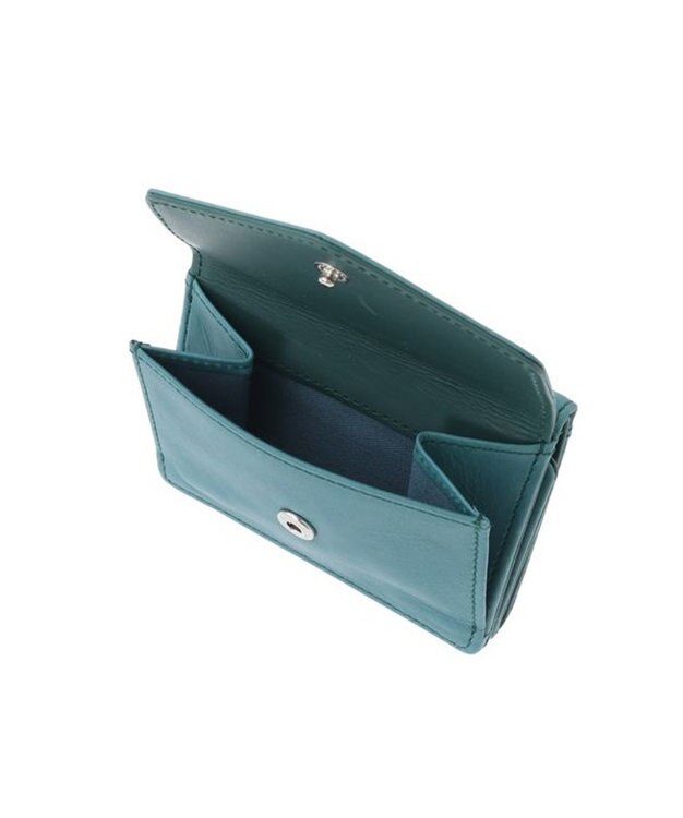 genten ピア ボックス3つ折り財布 ブルーグリーン