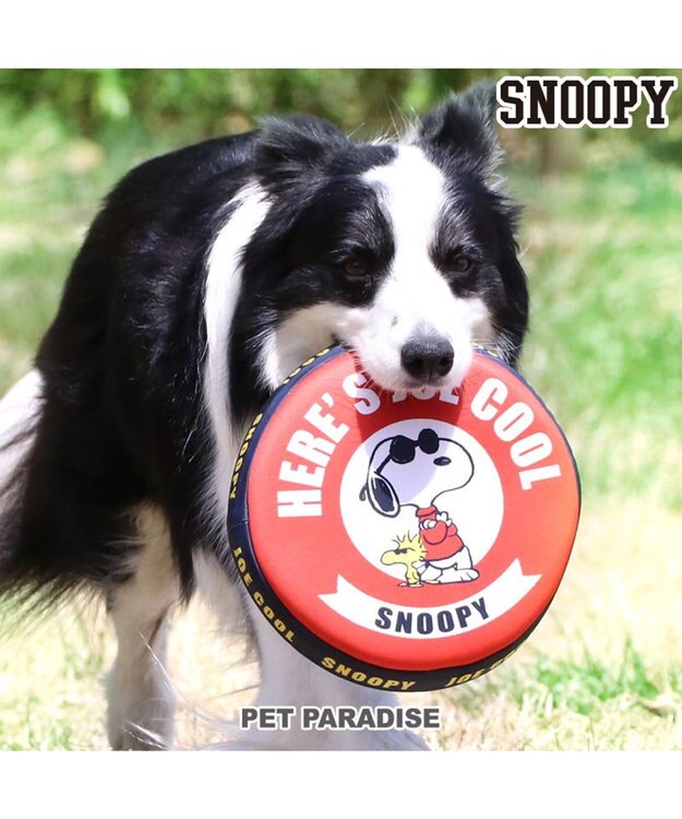 PET PARADISE 犬 おもちゃ スヌーピー フライングディスク M (直径22cm） 赤