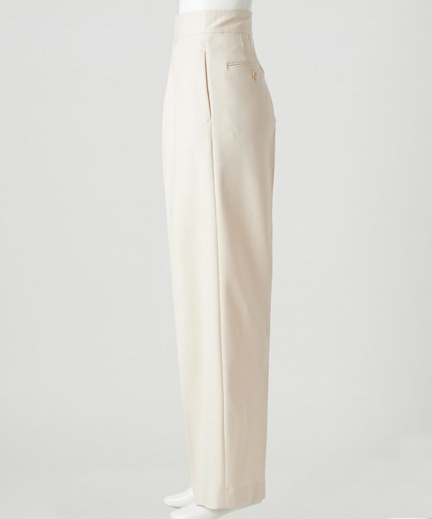 23区 S 【エステータ】ウールダブルクロス ワイドパンツ アイボリー系