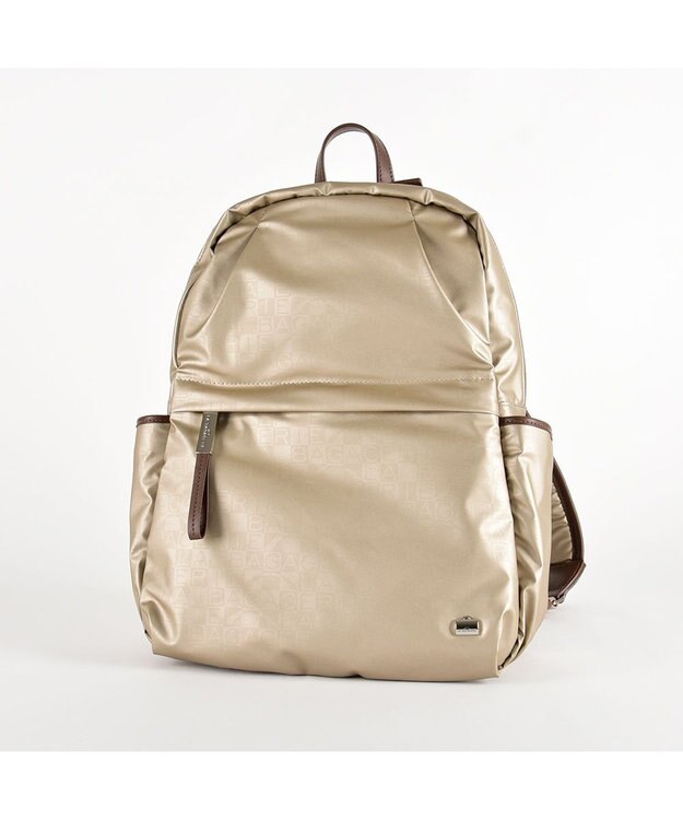 LA BAGAGERIE モノグラムデイリーバックパック ゴールド