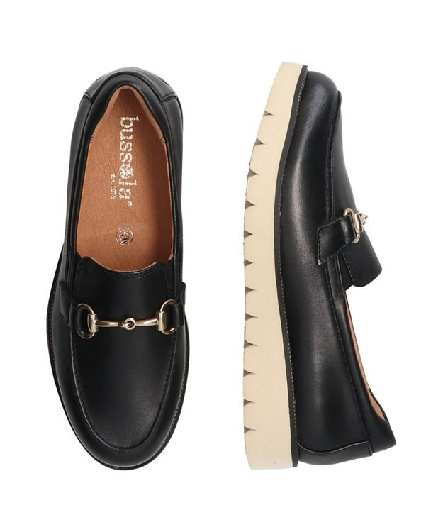 INTER-CHAUSSURES 【BUSSOLA】撥水ホースビットローファー ブラック