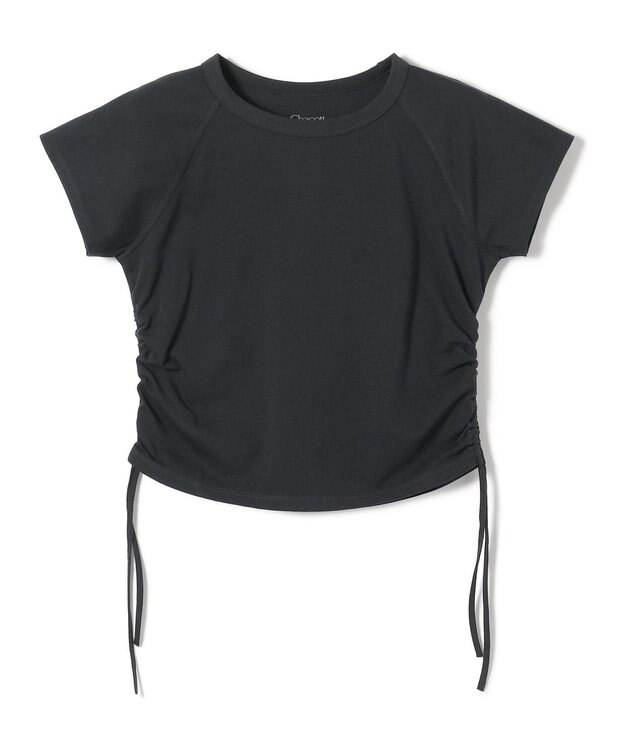 Chacott Chacott BALANCE HandsomeCotton サイドギャザーTシャツ ブラック